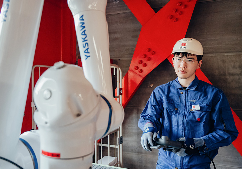 仕事風景 ロボットティーチング ロボットエンジニア