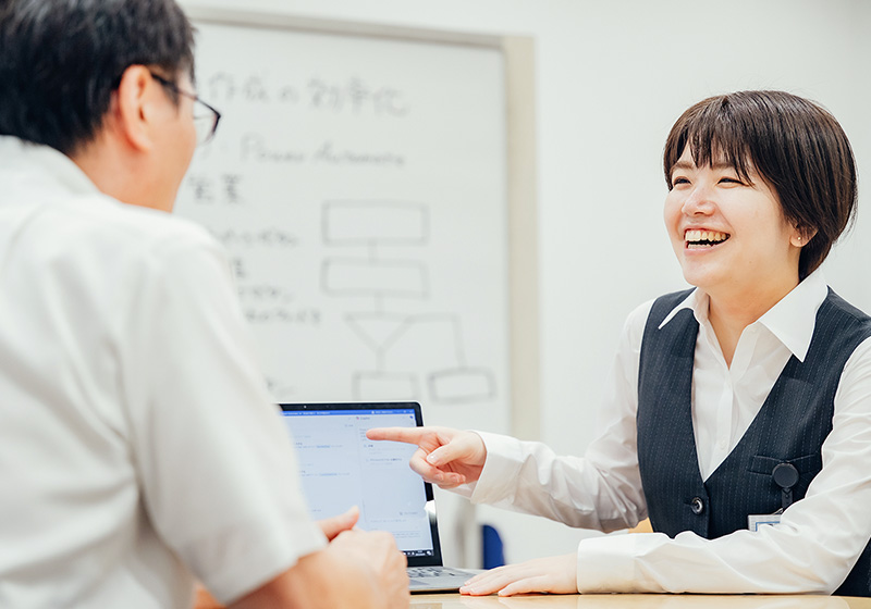 営業現場の社員とのミーティング